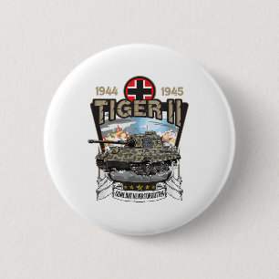 Vintager 2. Weltkrieg Deutscher Tank Tiger 2 II WW Button