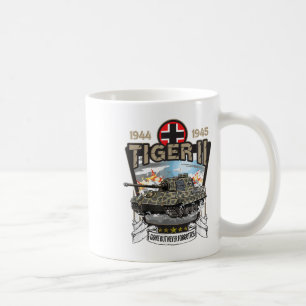 Vintager 2. Weltkrieg Deutscher Tank Tiger 2 II WW Kaffeetasse