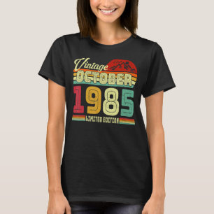 Vintager 37. Geburtstag Phantastisch seit Oktober  T-Shirt
