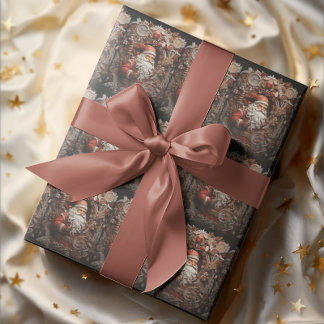 Vintager 3D-Santa Geschenkpapier