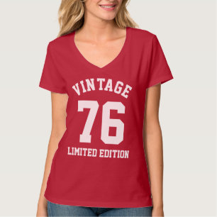 Vintager 40. Geburtstag 1976 Womens Jersey T - Shi T-Shirt