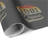 Vintager 40. Geburtstag Original 1981 Frauengesche Geschenkpapier (Rolleneckpunkt)