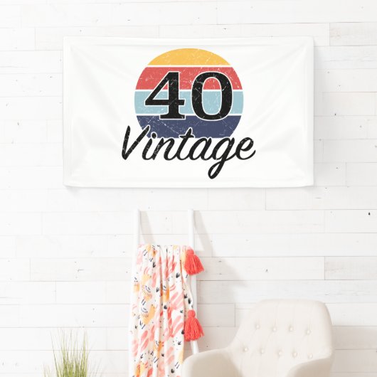 Vintager 40. Geburtstag Sonnenuntergang Banner (Insitu)