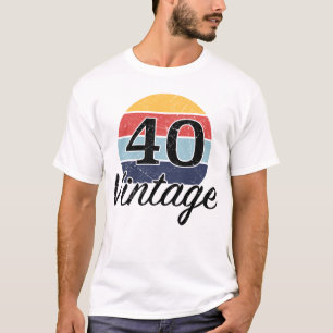 Vintager 40. Geburtstag Sonnenuntergang T-Shirt