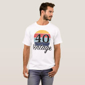 Vintager 40. Geburtstag Sonnenuntergang T-Shirt (Vorne ganz)