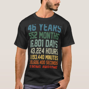 Vintager 46. Geburtstag 46 Jahre alt Hochzeitsmann T-Shirt