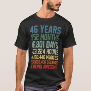 Vintager 46. Geburtstag 46 Jahre alt Hochzeitsmann T-Shirt