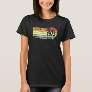 Vintager 48. Geburtstag seit August 1973 Bor T-Shirt