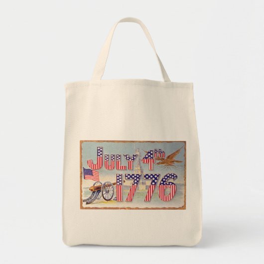 Vintager 4. Juli 1776 Tragetasche (Vorne)