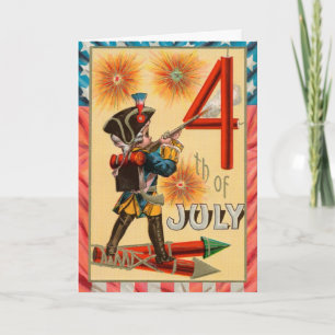 Vintager 4. Juli Card Karte