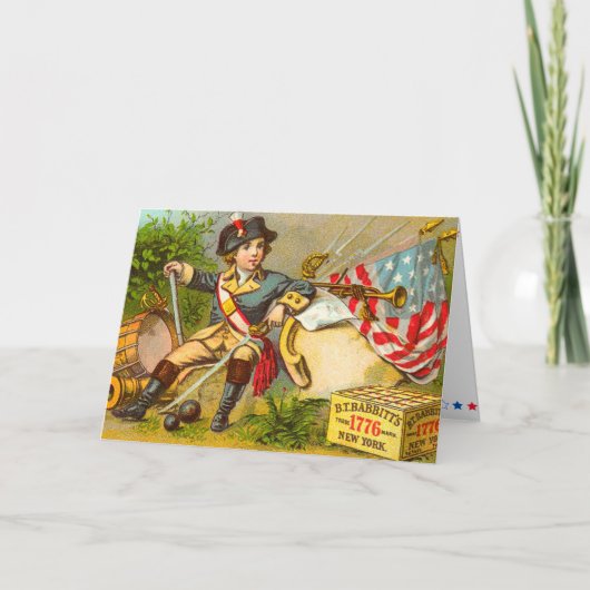 Vintager 4. Juli Card Karte (Vorderseite)