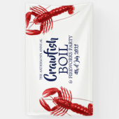 Vintager 4. Juli Crawfish Boil Sommer Party Banner (Vertikal)