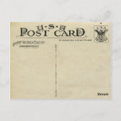 Vintager 4. Juli Feuerwerk Postkarte (Rückseite)