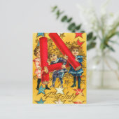 Vintager 4. Juli Feuerwerk Postkarte (Stehend Vorderseite)