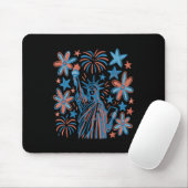 Vintager 4. Juli Freiheitsstatue lange Schläfchen Mousepad (Mit Mouse)