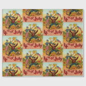 Vintager 4. Juli Geschenkpapier (Flach)