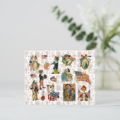 Vintager 4. Juli GRILLEN Einladung (Stehend Vorderseite)