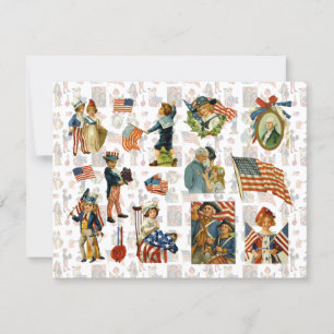 Vintager 4. Juli GRILLEN Einladung