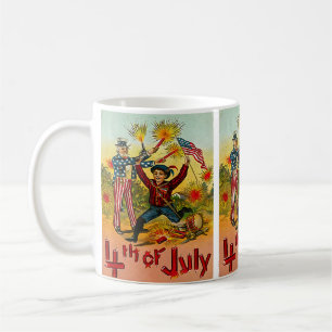 Vintager 4. Juli Kaffeetasse