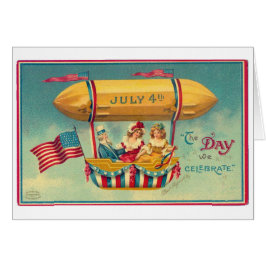 Vintager 4. Juli Luftfrachtkarte zum Unabhängigkei
