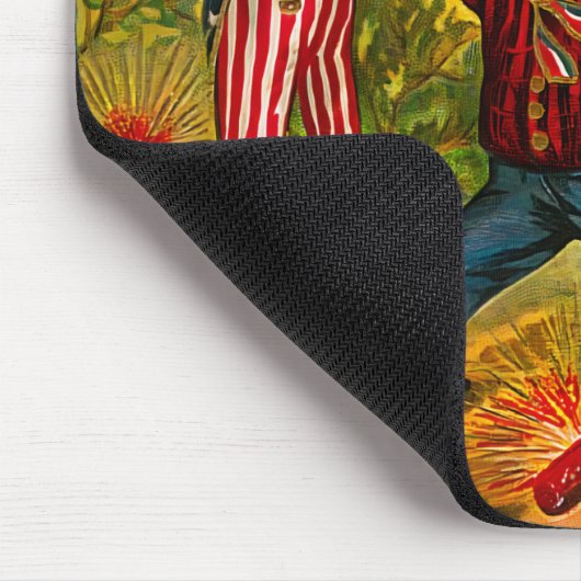 Vintager 4. Juli Mousepad (Ecke)