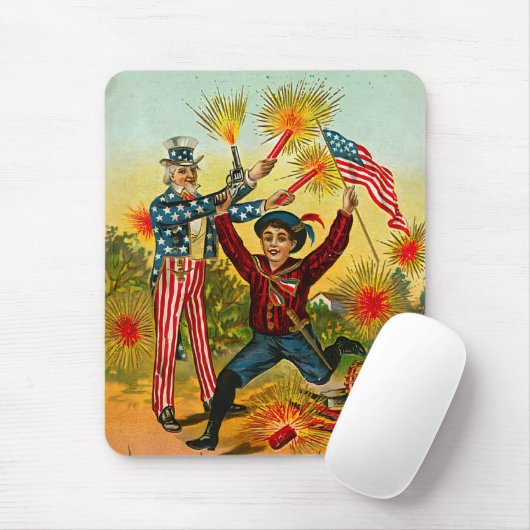 Vintager 4. Juli Mousepad (Mit Mouse)
