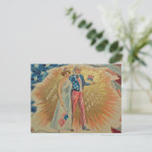 Vintager 4. Juli Postkarte (Stehend Vorderseite)