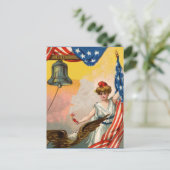 Vintager 4. Juli Postkarte (Stehend Vorderseite)