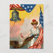 Vintager 4. Juli Postkarte (Vorderseite)