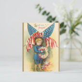 Vintager 4. Juli Postkarte (Stehend Vorderseite)