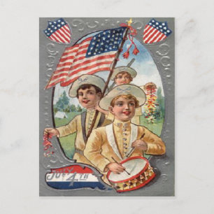 Vintager 4. Juli Postkarte