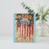 Vintager 4. Juli Postkarte (Stehend Vorderseite)