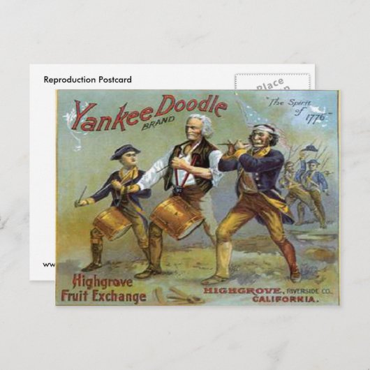 Vintager 4. Juli Postkarte (Vorne/Hinten)