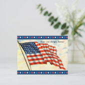 Vintager 4. Juli Postkarte (Stehend Vorderseite)