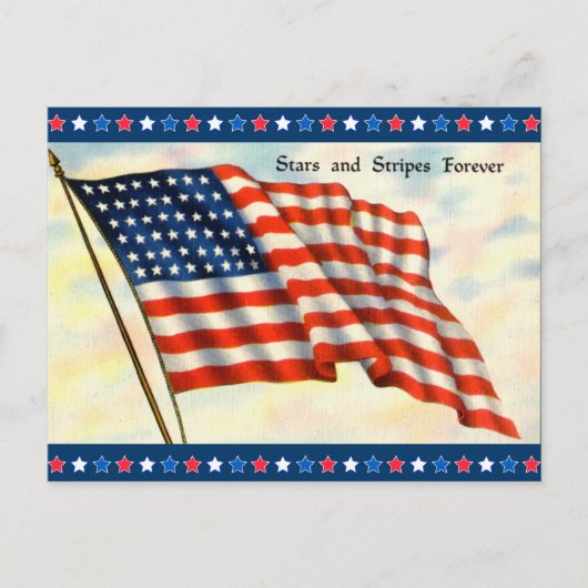 Vintager 4. Juli Postkarte (Vorderseite)