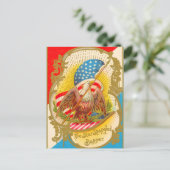 Vintager 4. Juli Postkarte (Stehend Vorderseite)