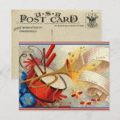 Vintager 4. Juli Postkarte (Vorne/Hinten)