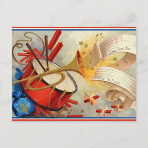 Vintager 4. Juli Postkarte
