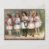 Vintager 4. Juli Postkarte (Vorderseite)