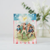 Vintager 4. Juli Postkarte (Stehend Vorderseite)