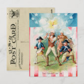 Vintager 4. Juli Postkarte (Vorne/Hinten)