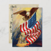 Vintager 4. Juli Postkarte (Vorne/Hinten)