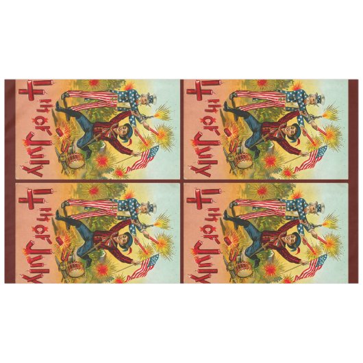 Vintager 4. Juli Tischdecke (Vorderseite (Horizontal))