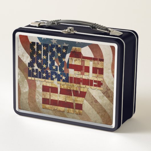 Vintager 4. Juli Unabhängigkeitstag Metall Brotdose (Vorderseite)