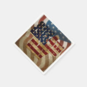 Vintager 4. Juli Unabhängigkeitstag Serviette (Ecke)