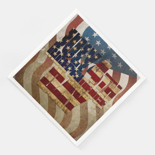 Vintager 4. Juli Unabhängigkeitstag Serviette (Ecke)