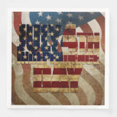 Vintager 4. Juli Unabhängigkeitstag Serviette (Vorderseite)