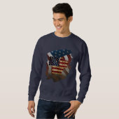 Vintager 4. Juli Unabhängigkeitstag Sweatshirt (Vorne ganz)