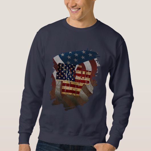 Vintager 4. Juli Unabhängigkeitstag Sweatshirt (Vorderseite)