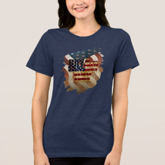 Vintager 4. Juli Unabhängigkeitstag Tri-Blend Shirt